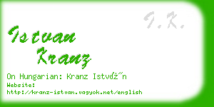 istvan kranz business card